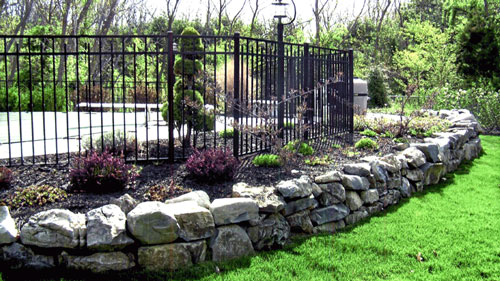 Landscaping around pool